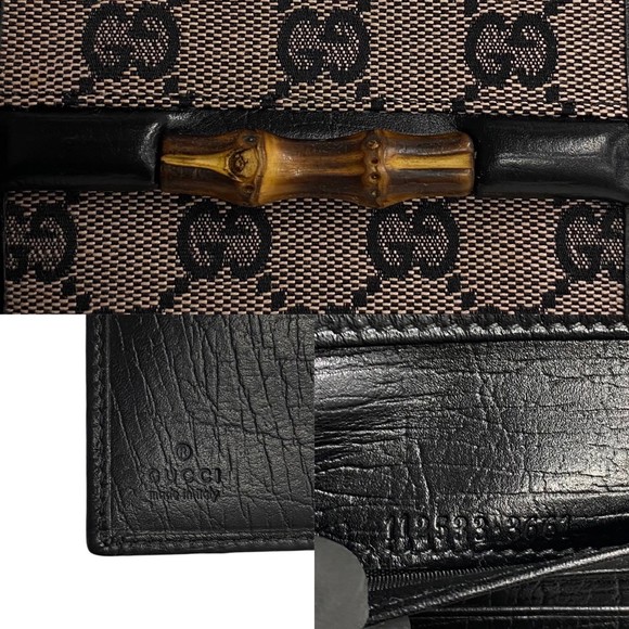Gucci Bamboo GG Logo Wallet Black - Picture 2 of 10